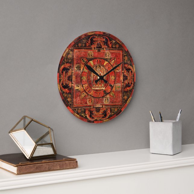 Horloge murale de Mandala Amogapasha (Bureau)