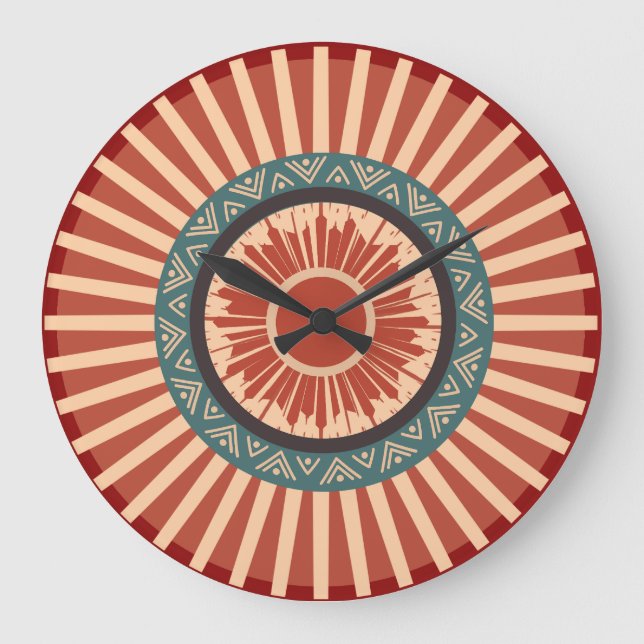 Horloge murale de Mandala Tribal Sud-Ouest (Recto)