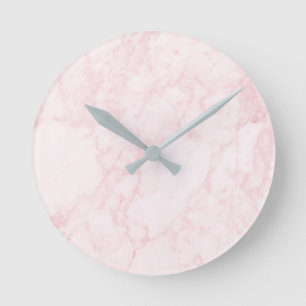 Horloge murale de marbre rose