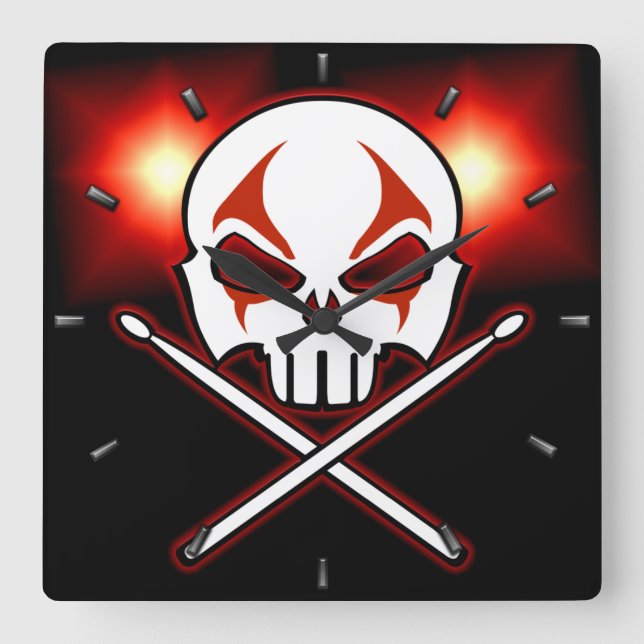 Horloge murale de métaux lourds de batteur (Recto)