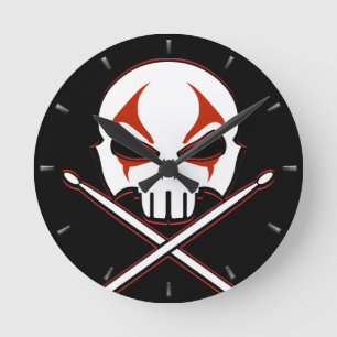 Horloge murale de métaux lourds de batteur