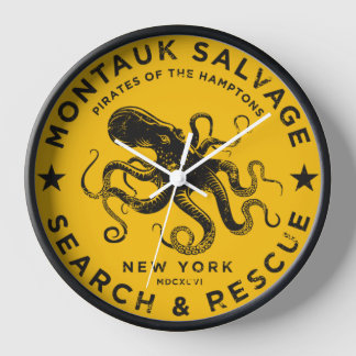 Horloge murale de Montauk Salvage Co. Octopus.