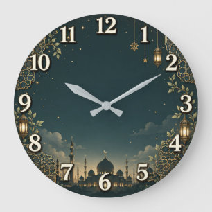 Horloge murale de mosquée islamique   Nuit de Rama