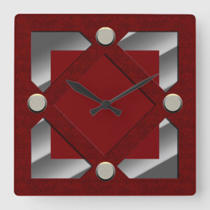 Horloge murale de motif de diamant