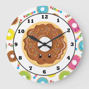 Horloge murale de motif de magasin de beignet