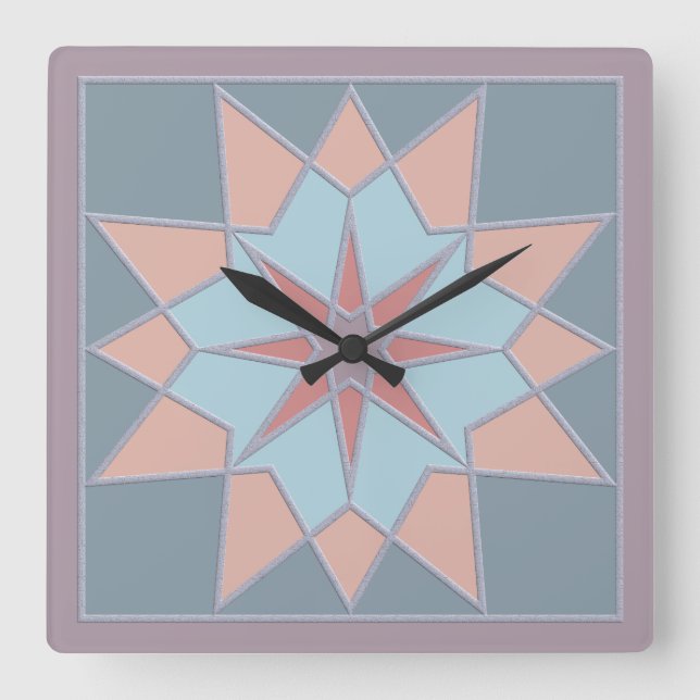 Horloge murale de motif de mosaïque (Recto)