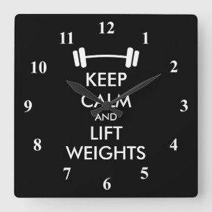 Horloge murale de musculation Keep Calm pour salle
