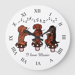 Horloge murale de musiciens de trio de ficelle de