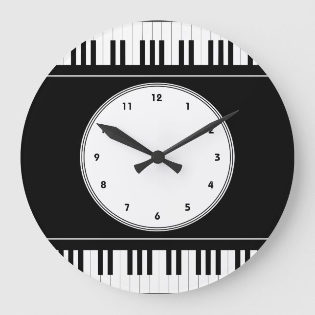 Horloge murale de musique de clavier de piano (Recto)