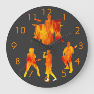 Horloge murale de musique rock