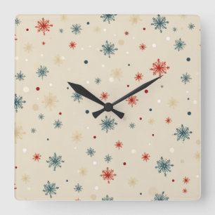Horloge murale de Noël élégante – Temps hivernal f
