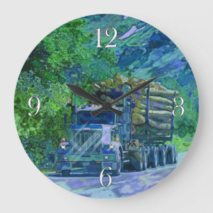 Horloge murale de notation de transport de bois de