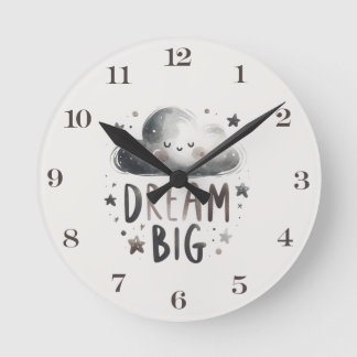 Horloge murale de nursery Cloud and Stars Dream Bi