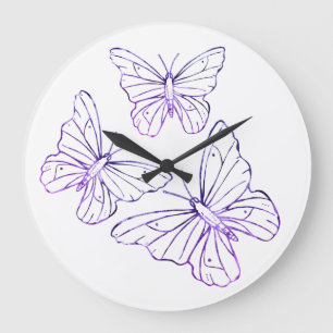 Horloge murale de papillon