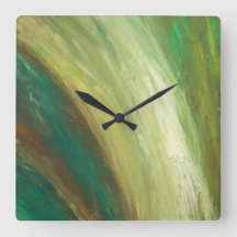 Horloge murale de peinture acrylique cascade