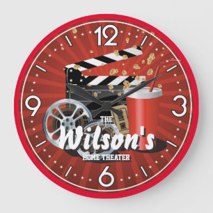 Horloge murale de Personalizable de cinéma de hom