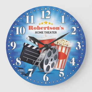 Horloge murale de Personalizable de cinéma de hom