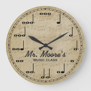 Horloge murale de Personalizable de note de