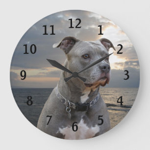 Horloge murale de Pitbull de gardien