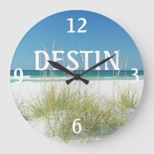 Horloge murale de plage d'avoine de mer de DESTIN