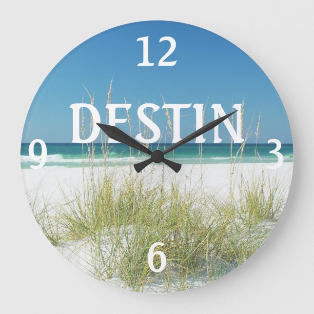 Horloge murale de plage d'avoine de mer de DESTIN (Recto)