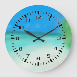 Horloge murale de plage déserte