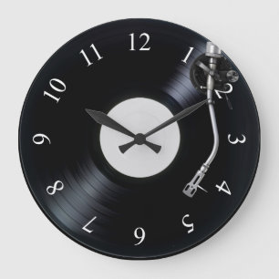 Horloge murale de plaque tournante du DJ