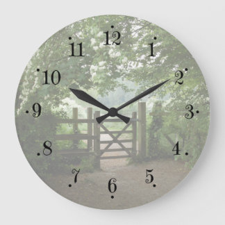 Horloge murale de porte de jardin de ferme campagn