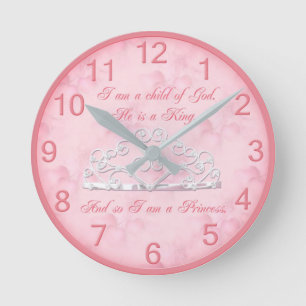 Horloge murale de princesse Religious