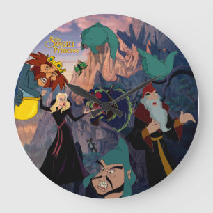 Horloge murale de princesse Villain de cygne