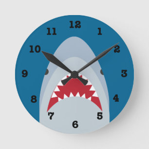 Horloge murale de requin (avec des nombres)