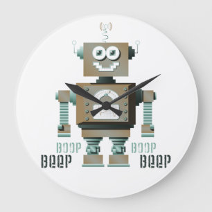 Horloge murale de robot de jouet de signal sonore