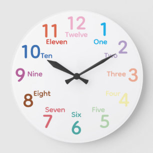 Horloge murale de salle de classe pour enfants