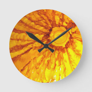 Horloge murale de Sun de mandarine