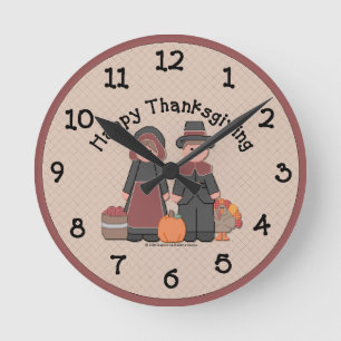 Horloge murale de thanksgiving de pays