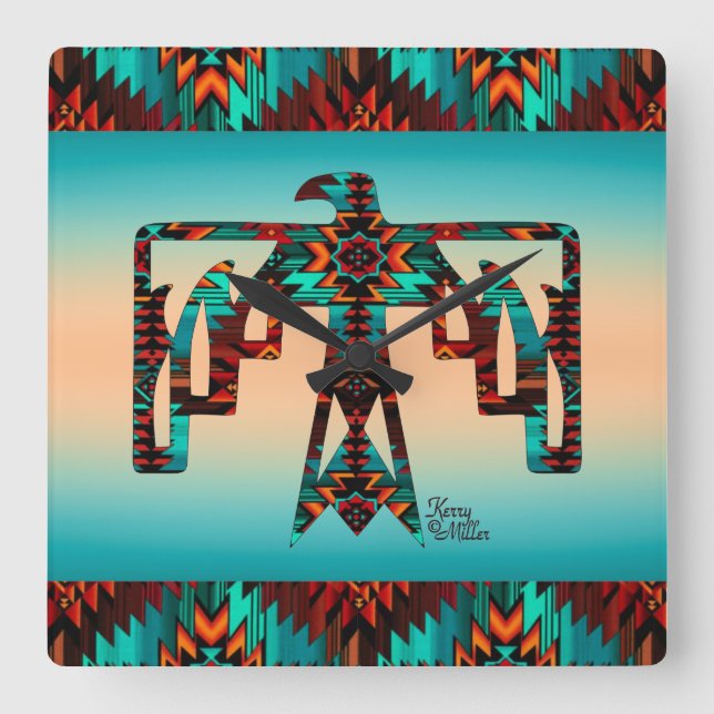 Horloge murale de Thunderbird Tribal (Recto)