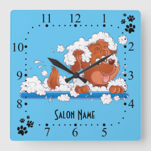 Horloge murale de toilettage de chien