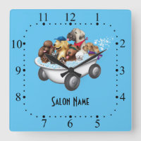Horloge murale de toilettage de chien