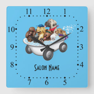Horloge murale de toilettage de chien