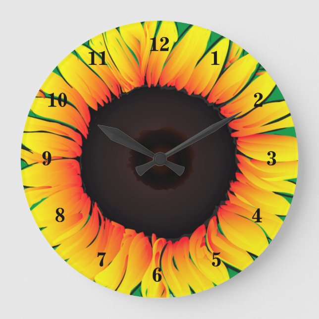 horloge murale de tournesol - soleil (Recto)