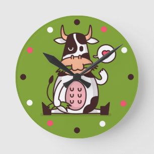 Horloge murale de vache folle