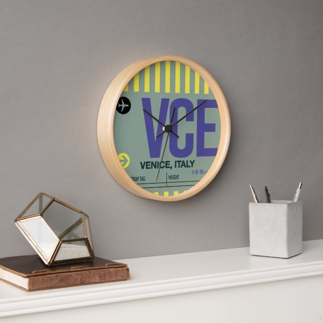 Horloge murale de Venise - Le temps de voyager (Bureau)
