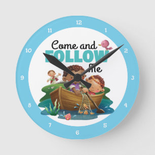 Horloge murale de vers de bible d'enfants