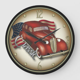 Horloge murale de voiture classique américaine