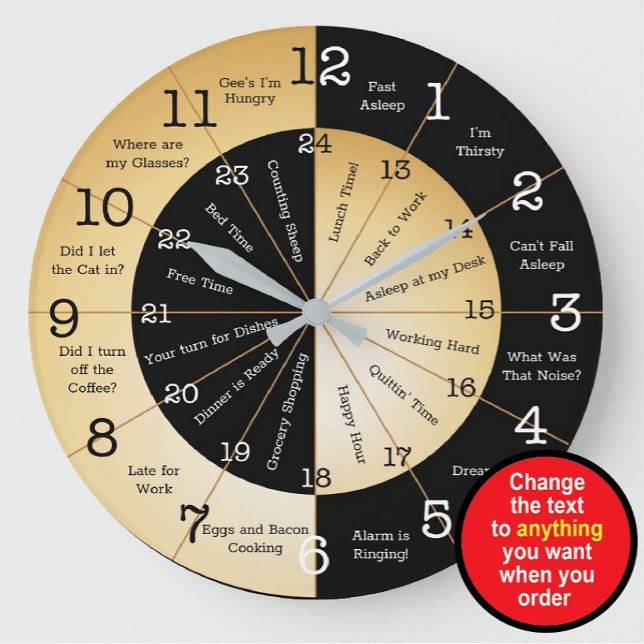 Horloge murale décorative 24 heures drôle pour mil (Créateur téléchargé)