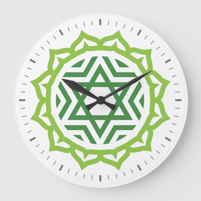 Horloge murale d'énergie de Chakra de coeur (Recto)