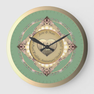 Horloge murale des 12e et 30e Anniversaires de per