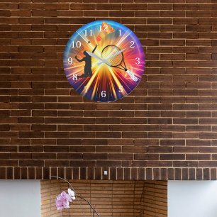 Horloge murale des amateurs de badminton