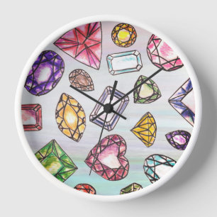 Horloge murale des amateurs de pierres précieuses