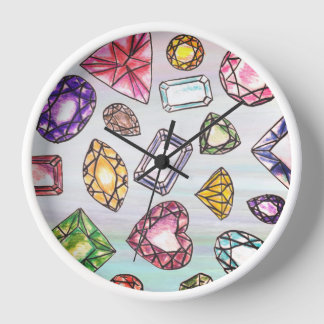 Horloge murale des amateurs de pierres précieuses
